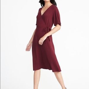 Knee length wrap dress